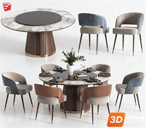 Dining Table Set Skp Files
